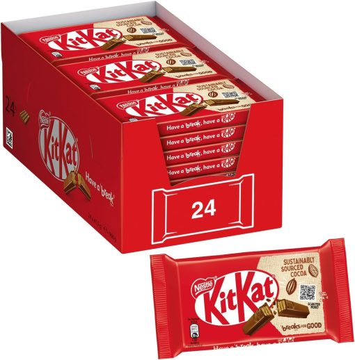 KITKAT Original Milk Chocolate Covered Wafer, 24 Snacks 42.5g (995g)